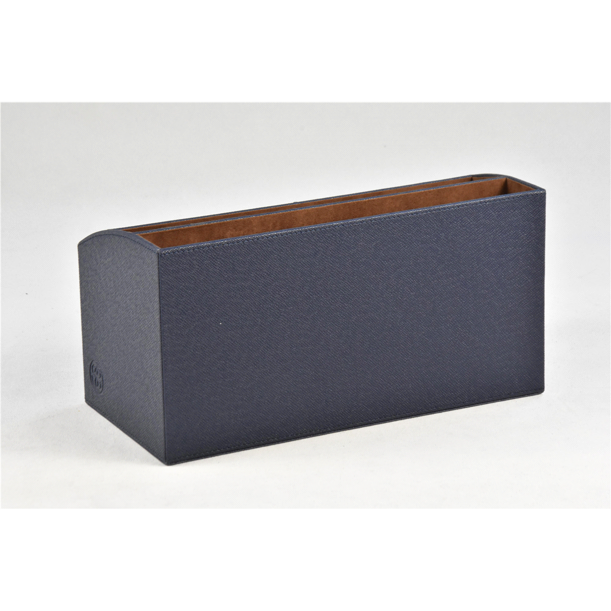 slide 4 of 4, Desk Organizer Navy/Brown, 1 ct