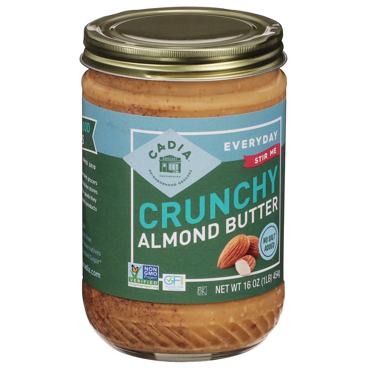 slide 3 of 9, Cadia Crunchy Almond Butter 16 oz, 16 oz