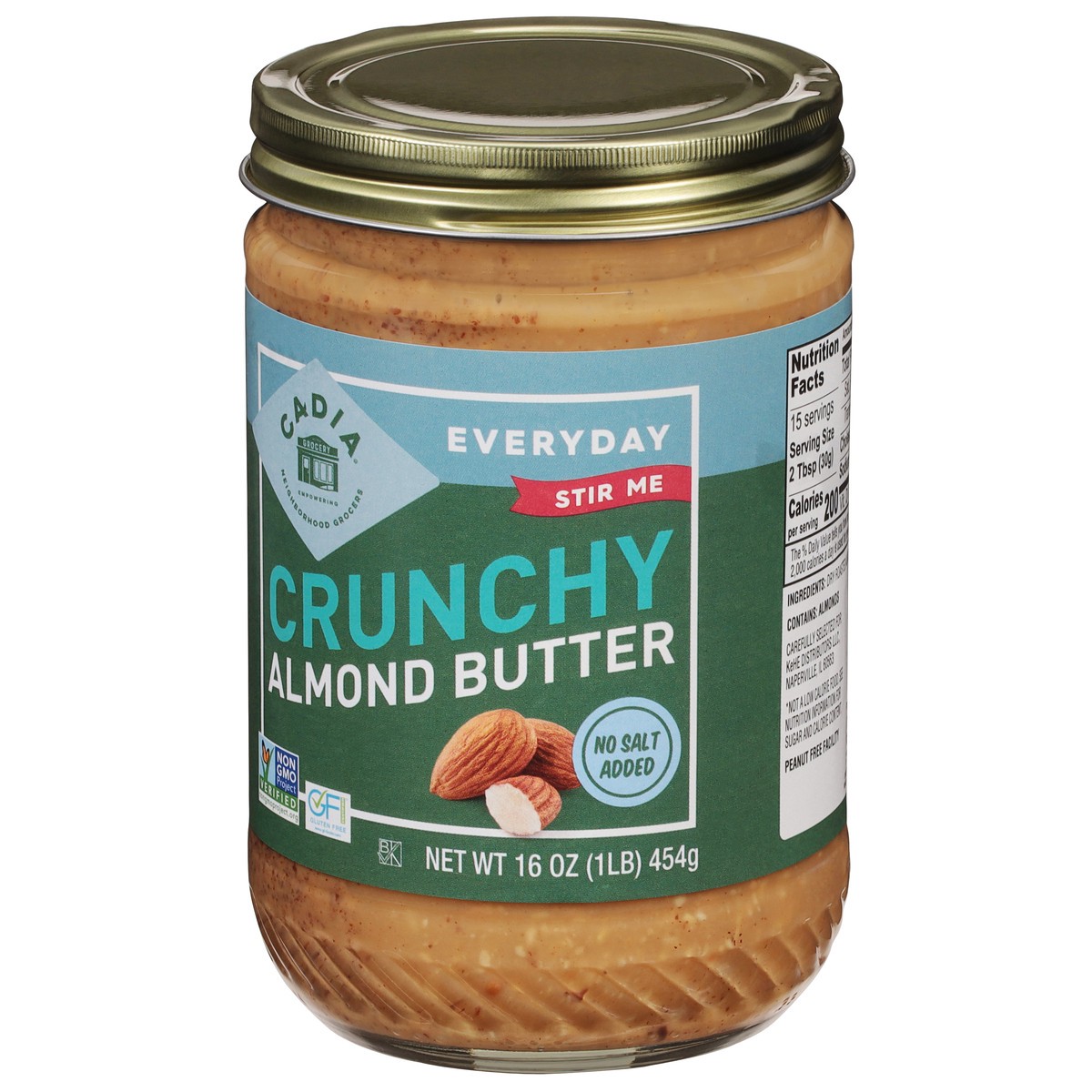 slide 5 of 9, Cadia Crunchy Almond Butter 16 oz, 16 oz