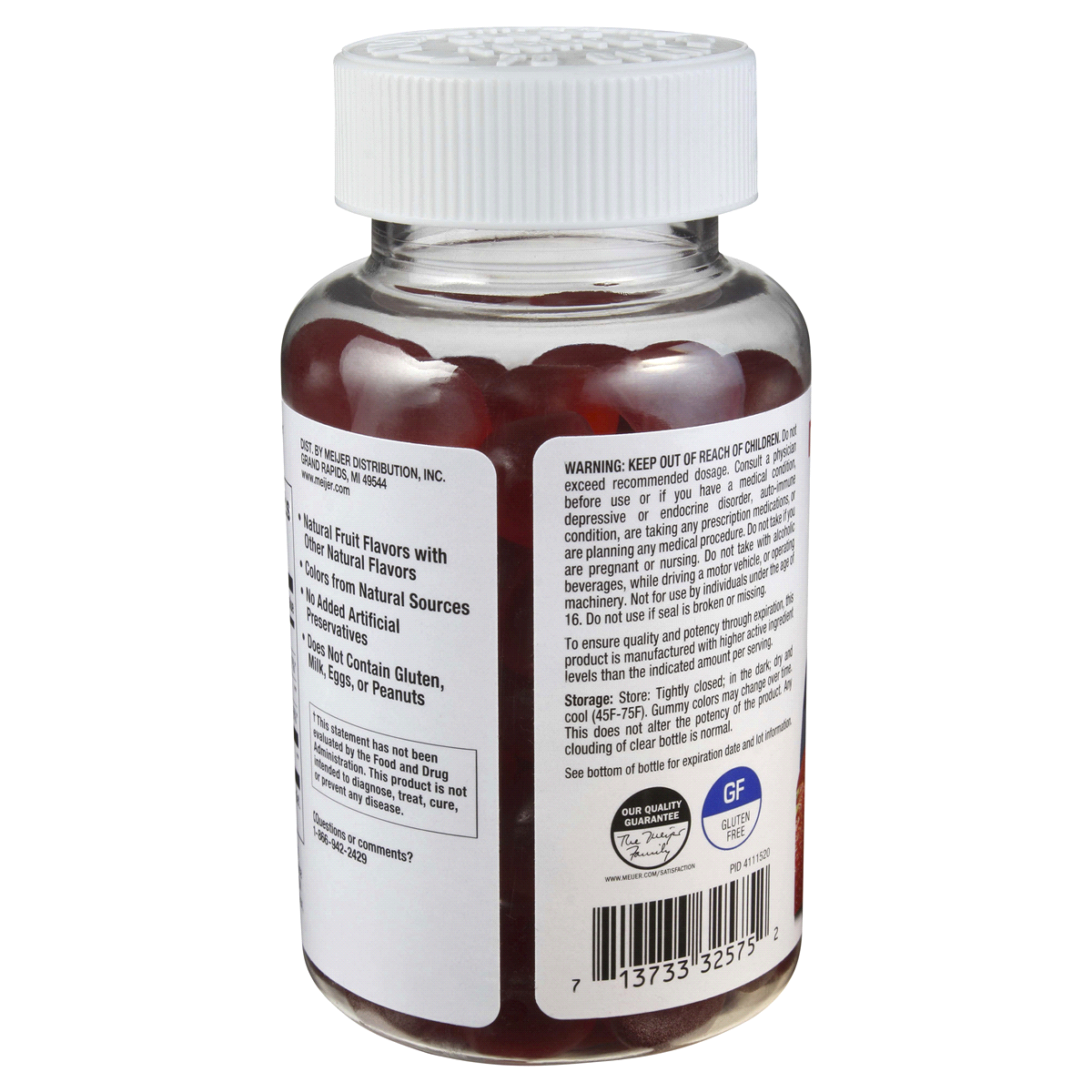 slide 6 of 9, Meijer Melatonin Adult Gummy Sleep Support, 5 mg, 60 ct
