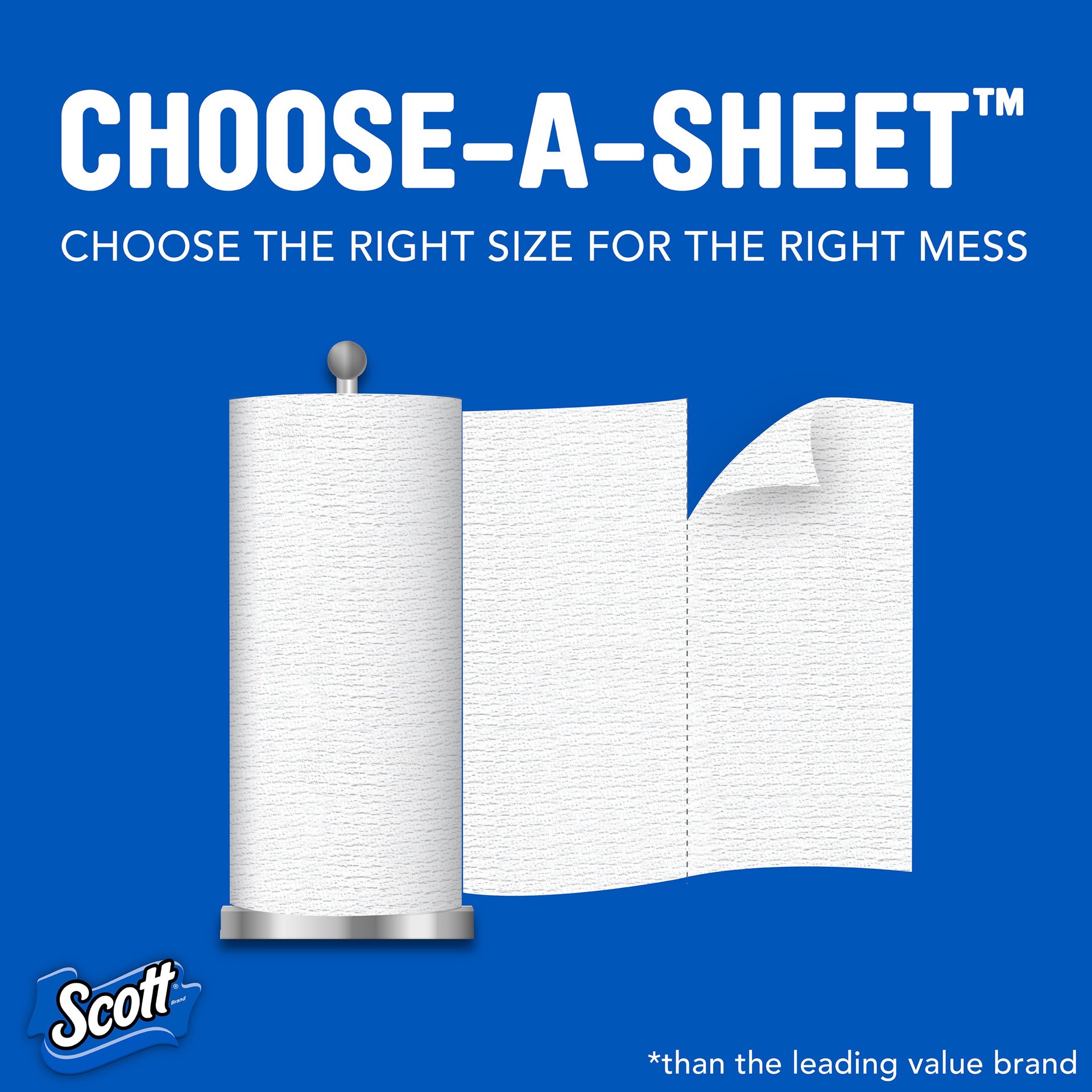 slide 4 of 5, Scott Paper Towels, Choose-A-Sheet - 12 Mega Rolls = 22 Regular Rolls (102 Sheets Per Roll), 12 ct