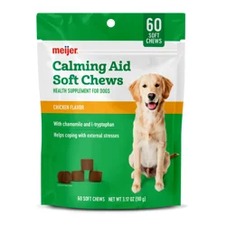 Meijer Dog Calming Soft Chews, Chicken Flavor, 60 Soft Chews
