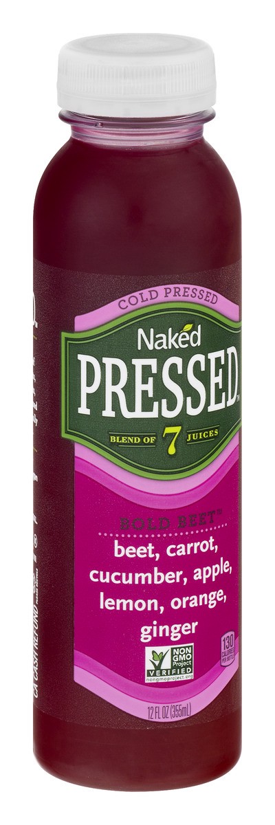 slide 2 of 8, Naked Cold Pressed 100% Juice Bold Beet - 12 oz, 12 oz