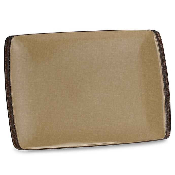 slide 1 of 1, Nautica Bali Mocha Rectangular Platter, 11 in x 16 in