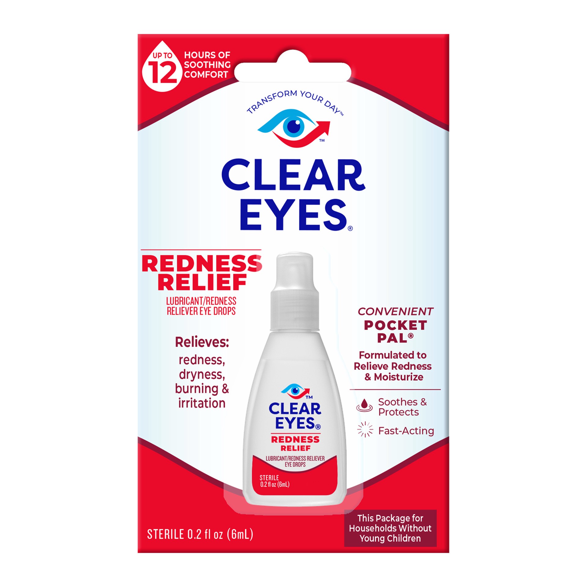 slide 1 of 1, Clear Eyes Redness Relief Drops, 0.20 fl oz