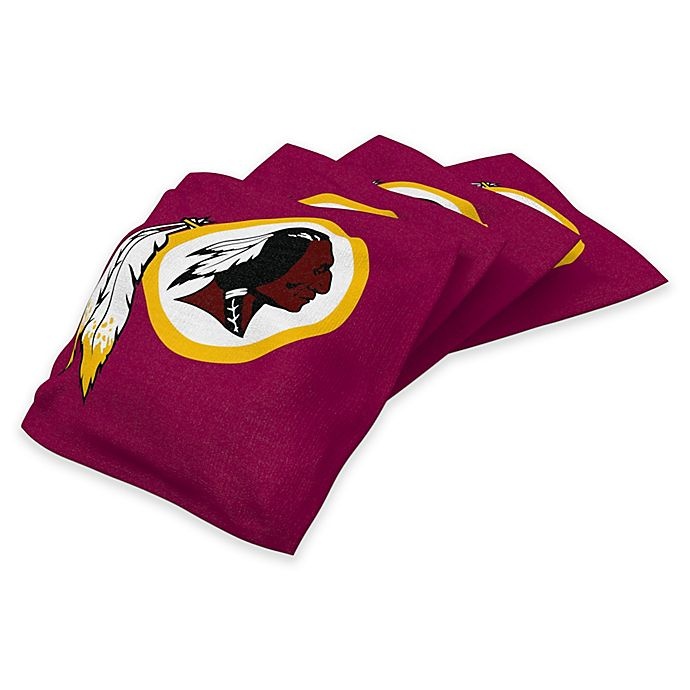 slide 1 of 1, NFL Washington Redskins Regulation Cornhole Bean Bags - Red, 4 ct; 16 oz