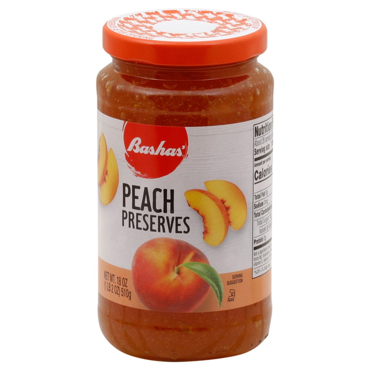 slide 11 of 13, Bashas Peach Preserves, 18 oz
