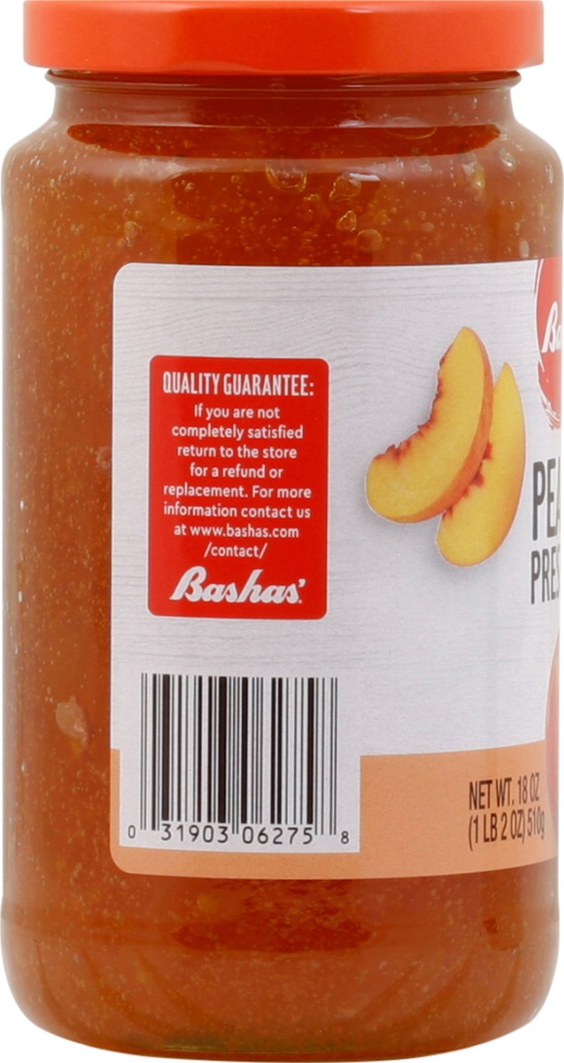 slide 5 of 13, Bashas Peach Preserves, 18 oz
