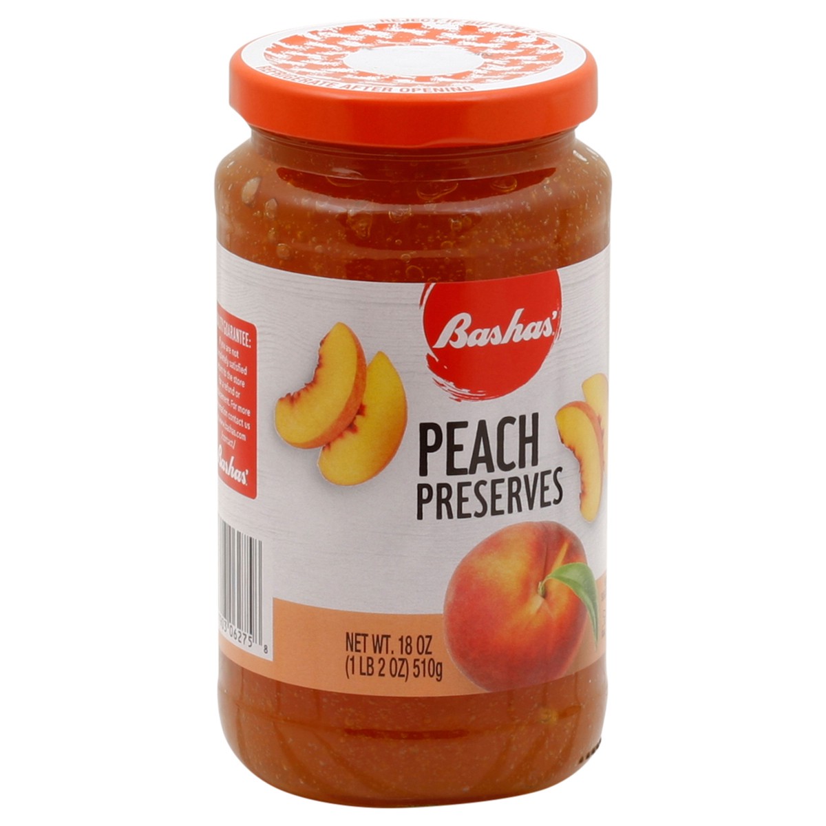 slide 8 of 13, Bashas Peach Preserves, 18 oz