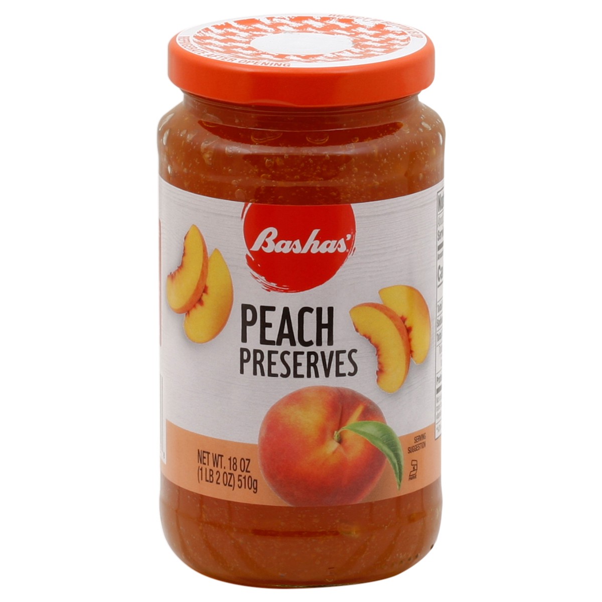 slide 1 of 13, Bashas Peach Preserves, 18 oz
