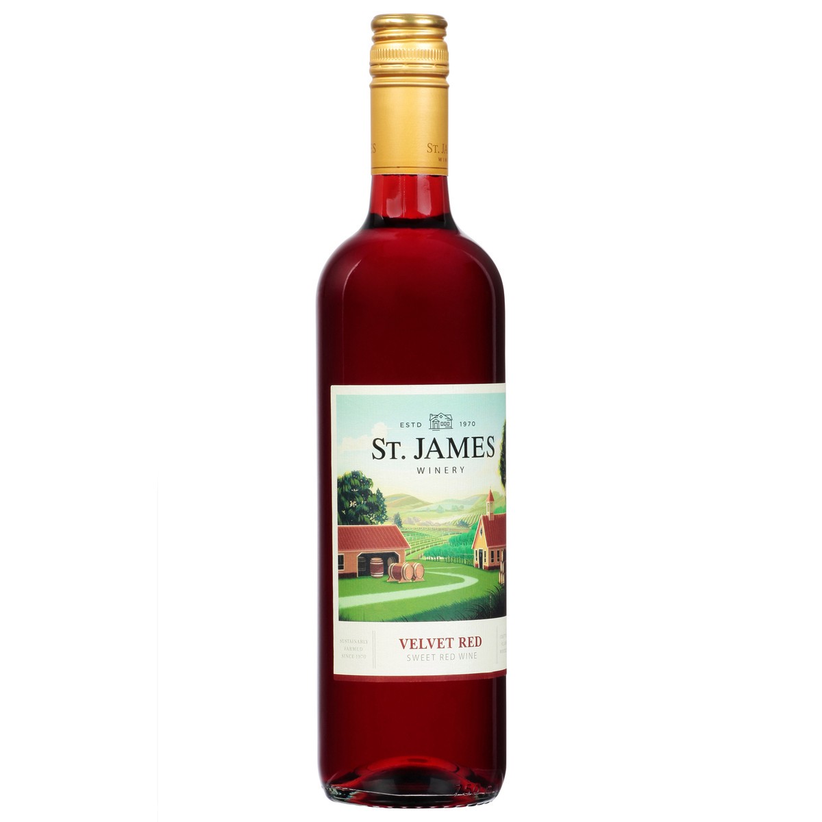 slide 3 of 12, St. James Winery Winery Velvet Red Wine, 750 ml