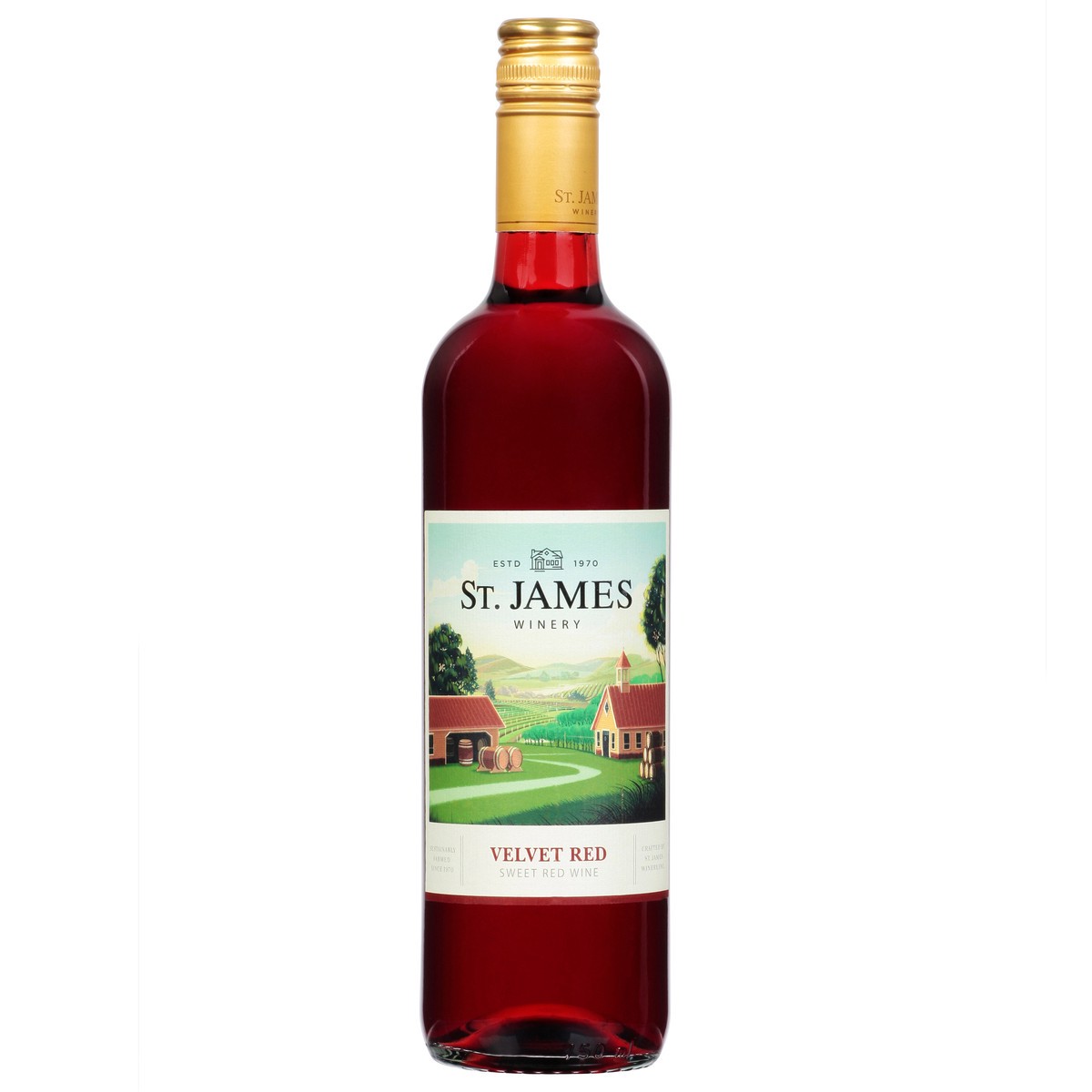 slide 9 of 12, St. James Winery Winery Velvet Red Wine, 750 ml