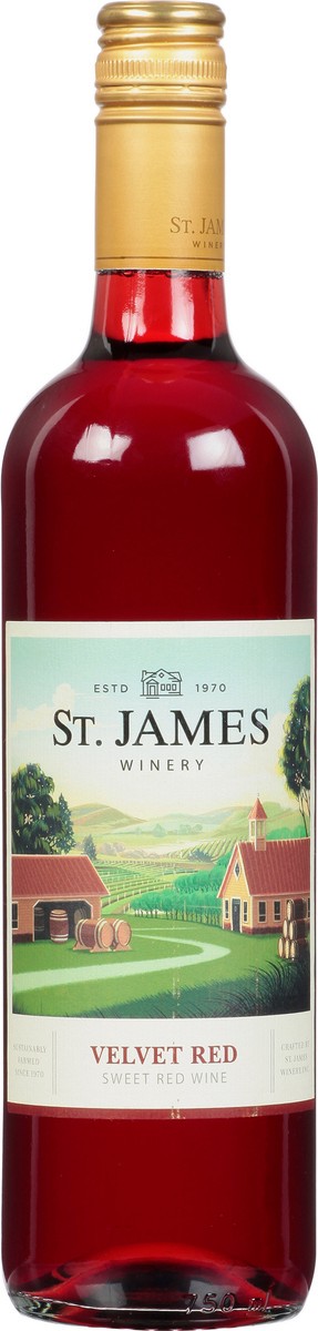 slide 10 of 12, St. James Winery Winery Velvet Red Wine, 750 ml