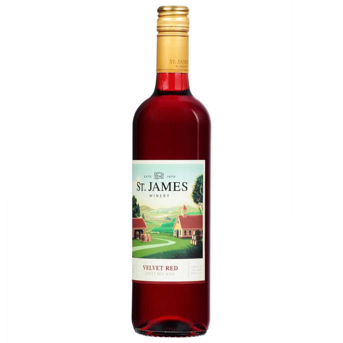 slide 4 of 12, St. James Winery Winery Velvet Red Wine, 750 ml