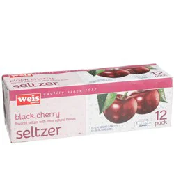 Weis Quality Black Cherry Seltzer - 12 ct; 144 fl oz - 12 ct; 144 fl oz