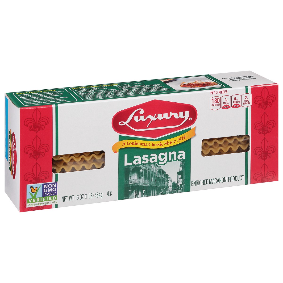 slide 4 of 9, Luxury Lasagna Pasta 16 oz, 16 oz