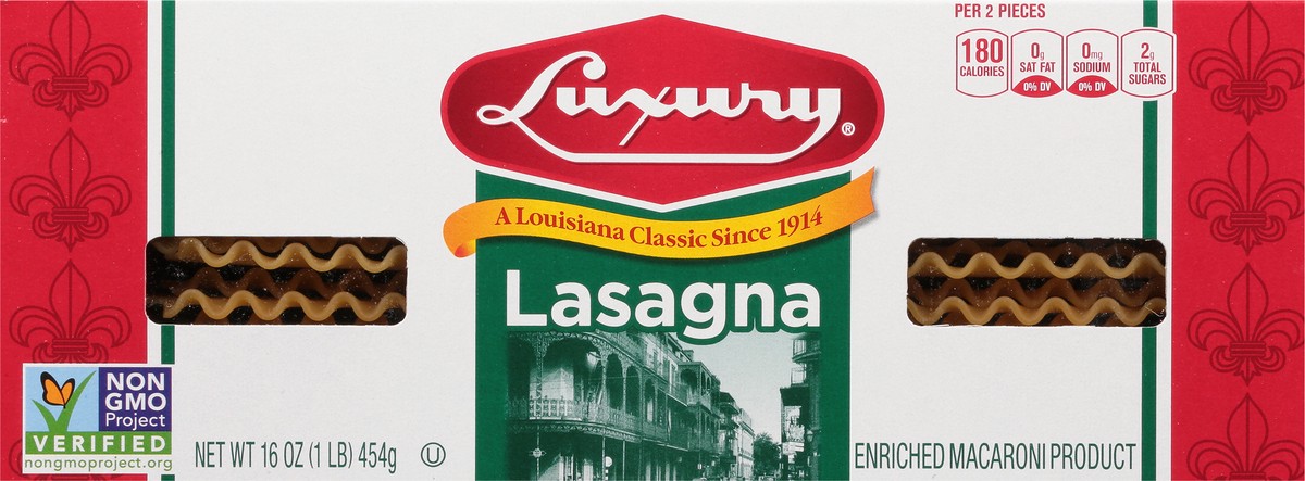 slide 7 of 9, Luxury Lasagna Pasta 16 oz, 16 oz