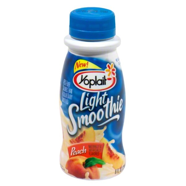 slide 1 of 1, Yoplait Light Smoothie, Peach, 8 ct