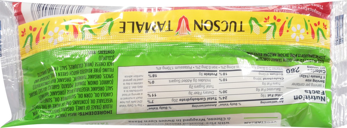 slide 9 of 9, Tucson Tamale Green Chile & Cheese Tamale 5 oz, 5 oz