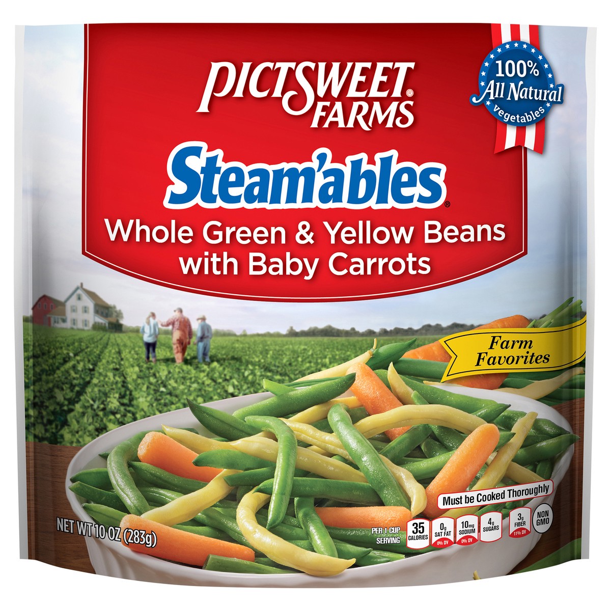 slide 1 of 7, PictSweet Whole Green & Yellow Beans, 10 oz