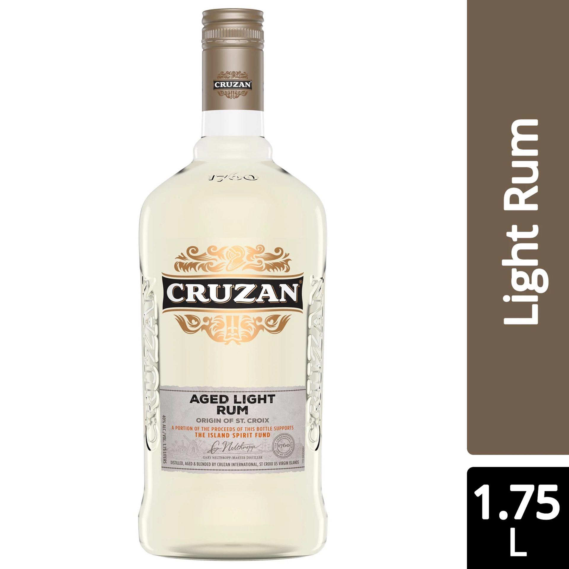 slide 1 of 2, Cruzan Light Rum, 1.75 liter