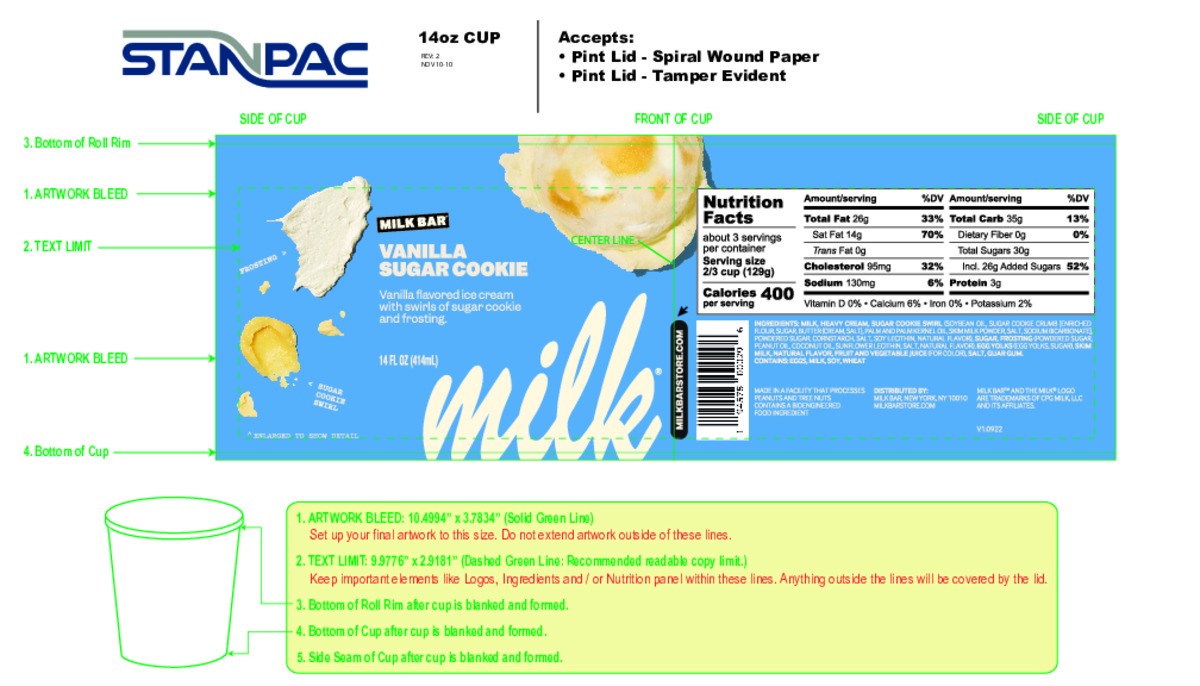 slide 2 of 9, Milk Bar Vanilla Sugar Cookie Ice Cream,