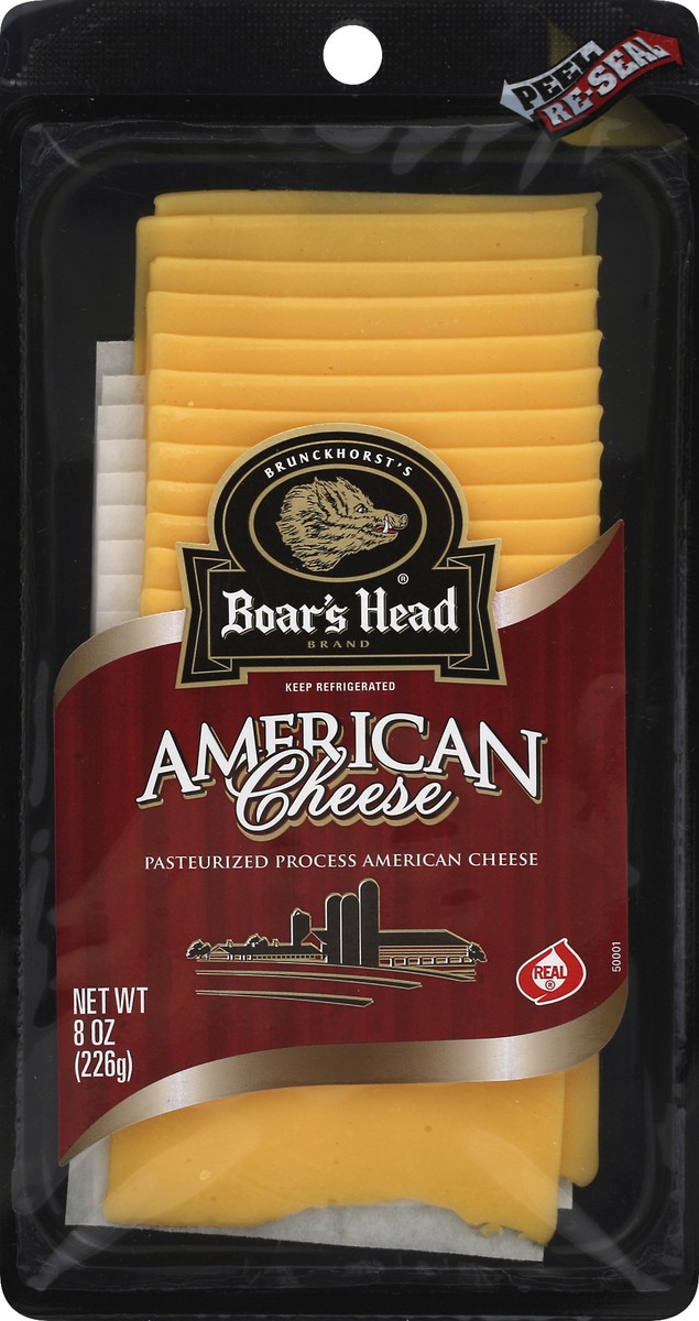 slide 4 of 7, Boar's Head Yellow American Cheese, 8 oz