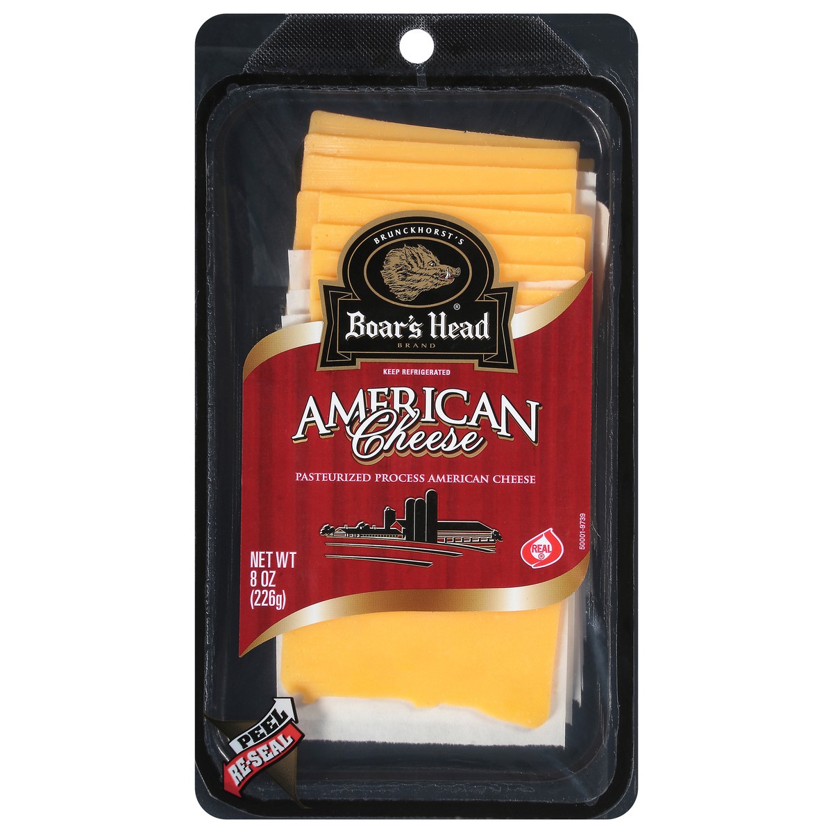 slide 1 of 7, Boar's Head Yellow American Cheese, 8 oz