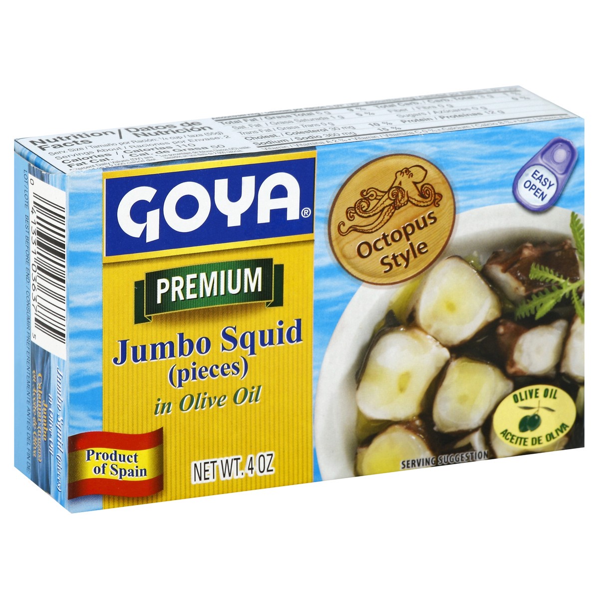 slide 4 of 6, Goya Squid Pieces Jumbo In Olive Oil - 4 Oz, 4 oz