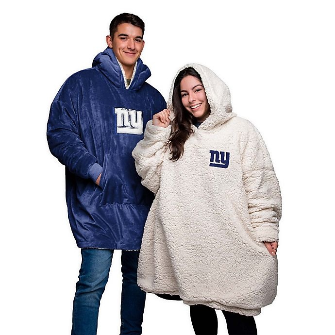 slide 1 of 1, NFL New York Giants Adult 1-Size Reversible Pullover Sherpa Hoodie, 1 ct