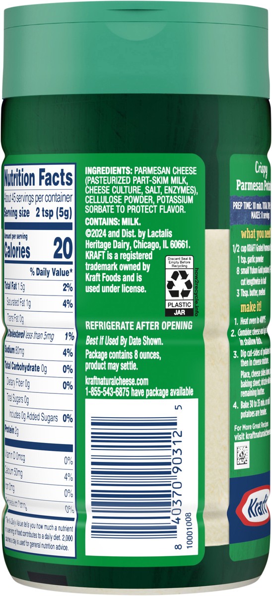 slide 7 of 14, Kraft Grated Parmesan Cheese 8 oz, 8 oz