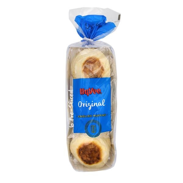 slide 1 of 1, Hy-Vee Plain English Muffin, 13 oz