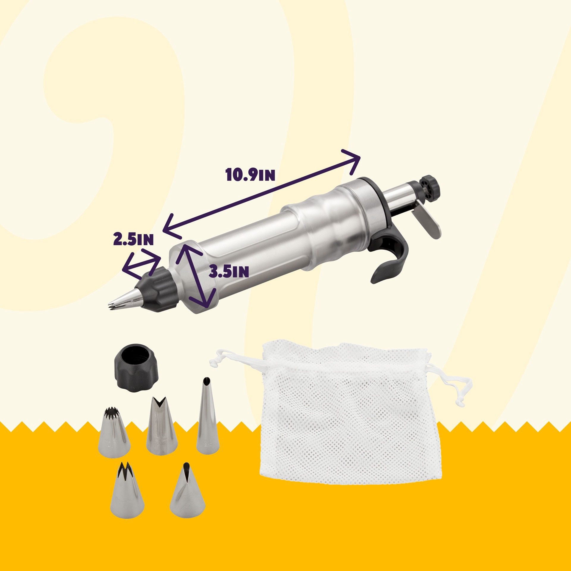 slide 6 of 8, Wilton Dessert Decorator Pro Stainless Steel Cake Decorating Tool, 10.9 in x 3.5 in x 2.5 in