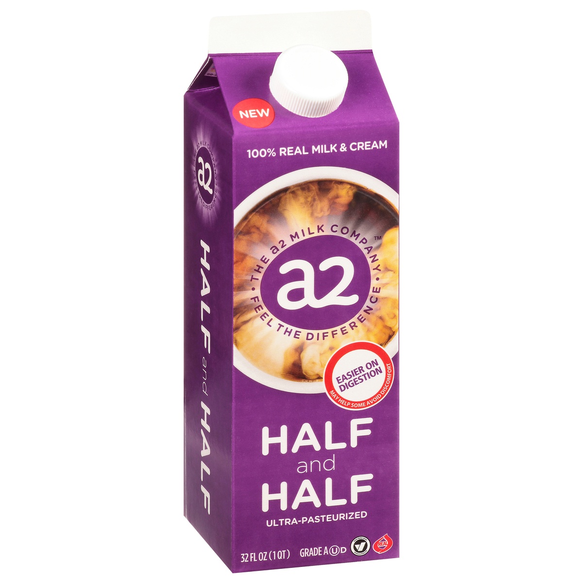 slide 2 of 11, A2 Milk Half & Half 32 Oz, 32 oz
