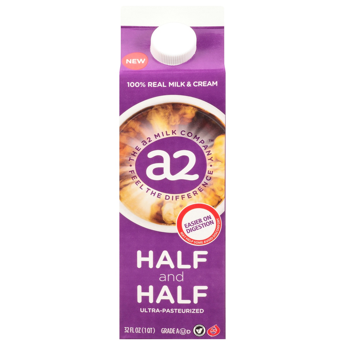 slide 1 of 11, A2 Milk Half & Half 32 Oz, 32 oz
