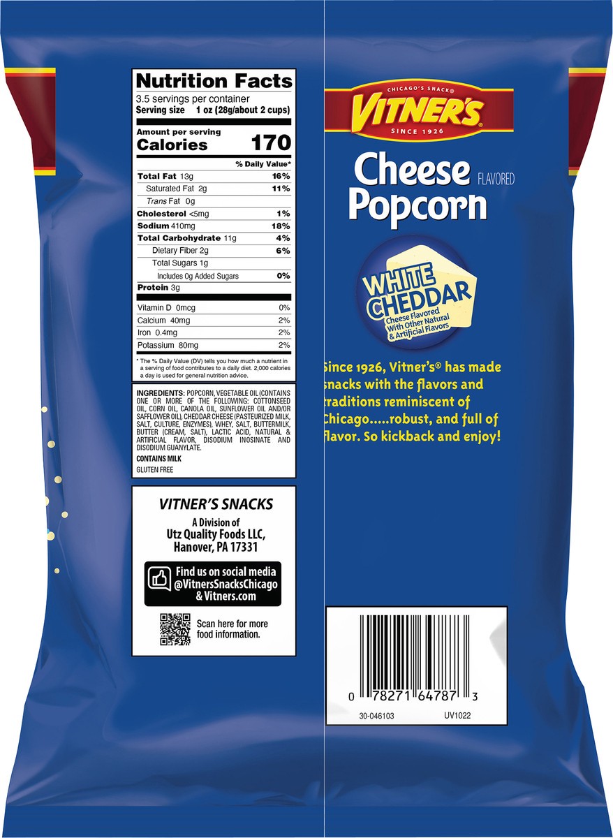 slide 3 of 12, Vitner's Vitner's White Cheddar Popcorn - 3.5 oz, 3.5 oz