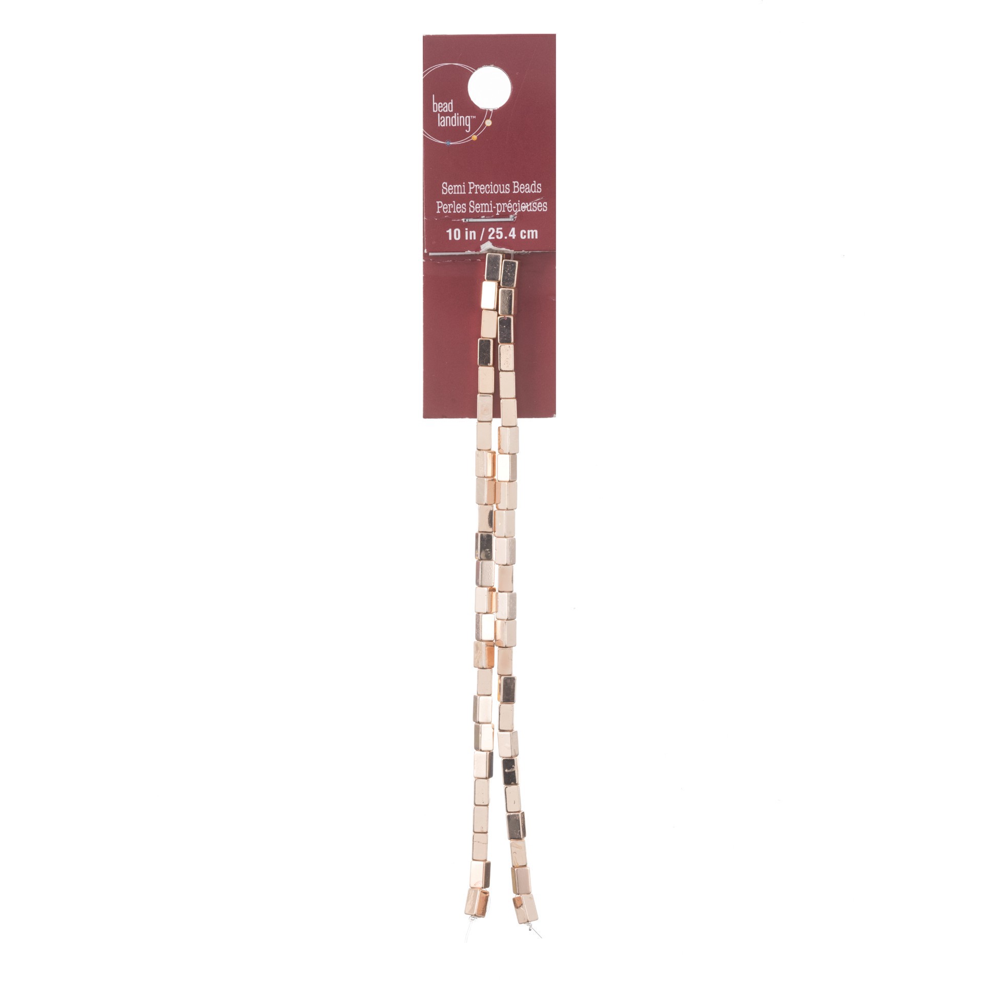 slide 3 of 4, Rose Gold Hematite Rectangle Beads, 5mm By Bead Landing, 5 mm