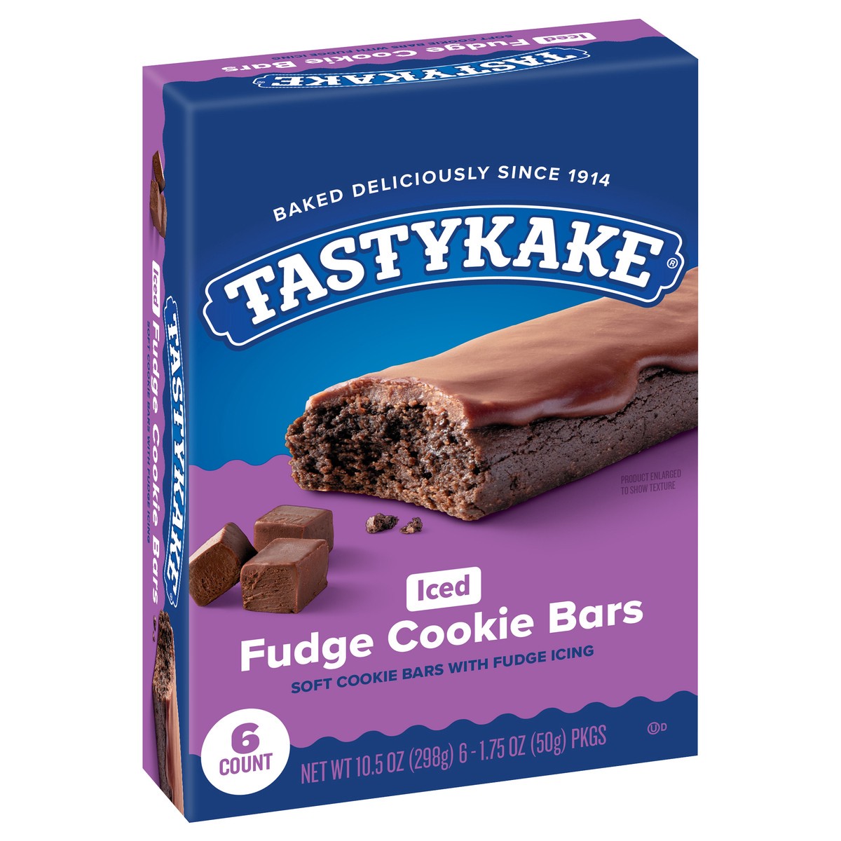 slide 9 of 13, Tastykake Iced Fudge Cookie Bars 6 - 1.75 oz Packages, 