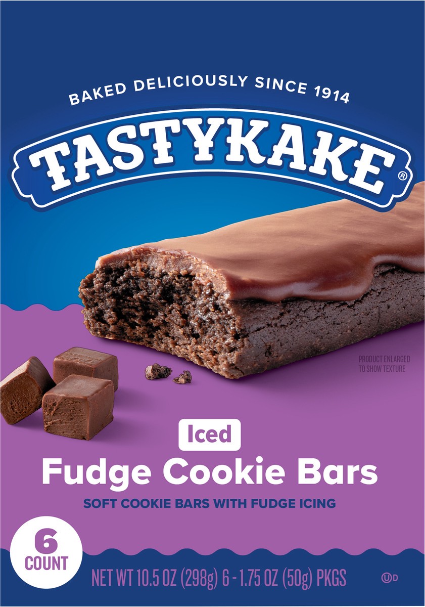 slide 7 of 13, Tastykake Iced Fudge Cookie Bars 6 - 1.75 oz Packages, 
