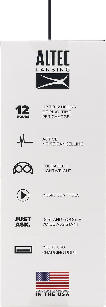 slide 2 of 9, Altec Lansing Whisper Wireless Bluetooth Headphones 1 ea, 1 ct