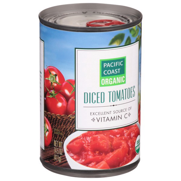 slide 1 of 1, Pacific Coast Organic Diced Tomatoes 14.5 oz, 14.5 oz