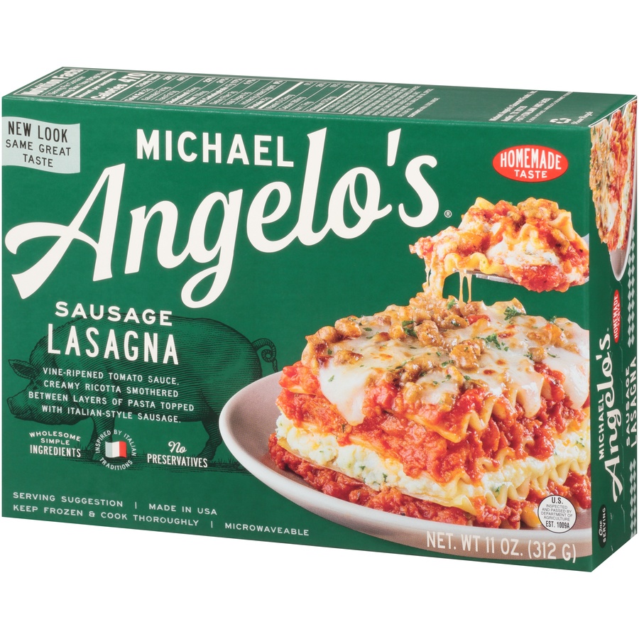 slide 3 of 8, Michael AnGelo's Michael AnGelos Sausage Lasagna, 11 oz