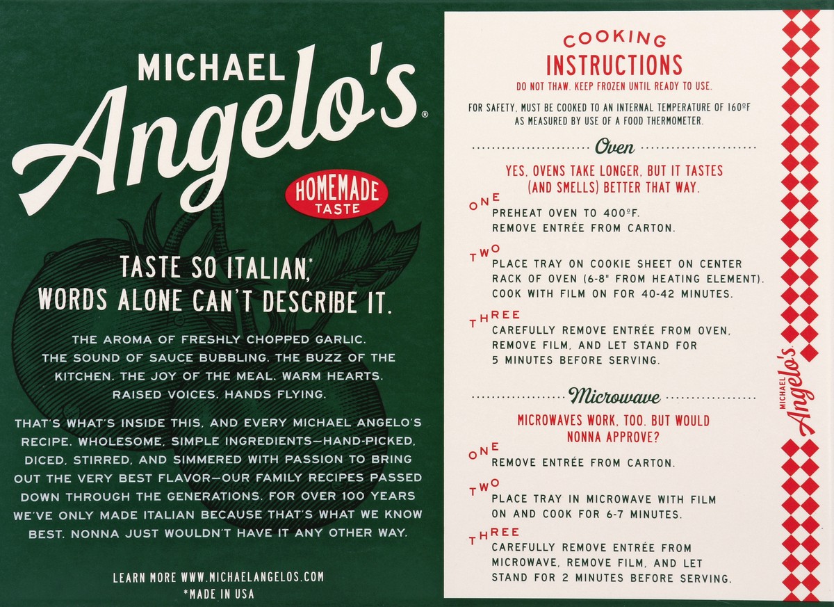 slide 4 of 7, Michael Angelo's Sausage Lasagna 11 oz, 11 oz