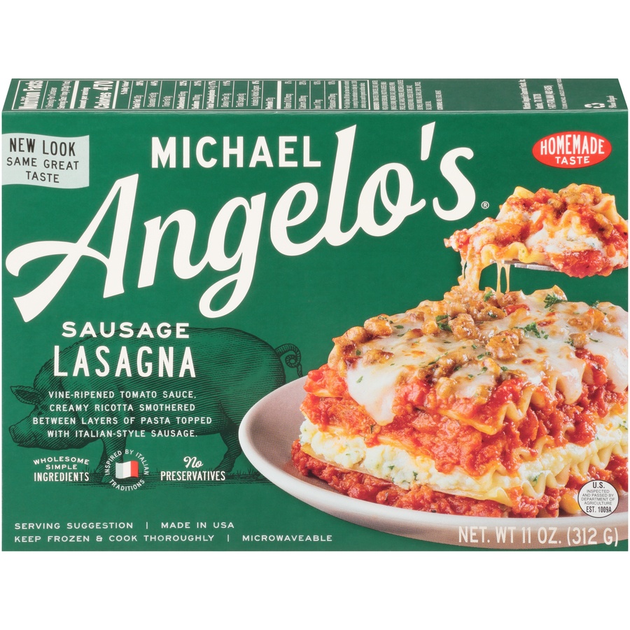 slide 1 of 7, Michael Angelo's Sausage Lasagna 11 oz, 11 oz