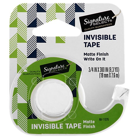 slide 1 of 1, Signature Home Tape Invisible Matte Finish 0.75X300 Inch Pack - Each, 1 ct