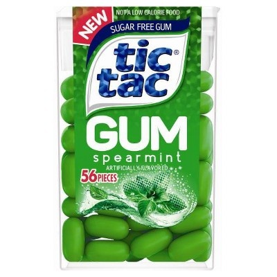 slide 1 of 2, Tic Tac Spearmint Gum, 0.94 oz