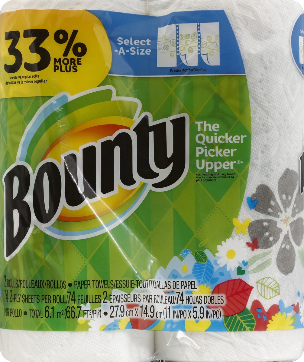 slide 1 of 5, Bounty Paper Towels 2 ea, 2 ct