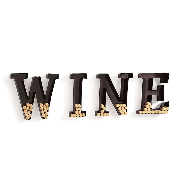 slide 1 of 2, Danya B. Metal Wine'' Letters Cork Holder'', 1 ct