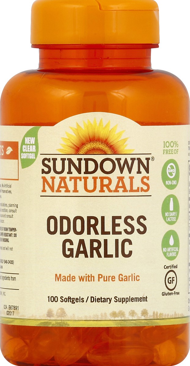 slide 2 of 2, Sundown Naturals Odorless Garlic, 100 ct