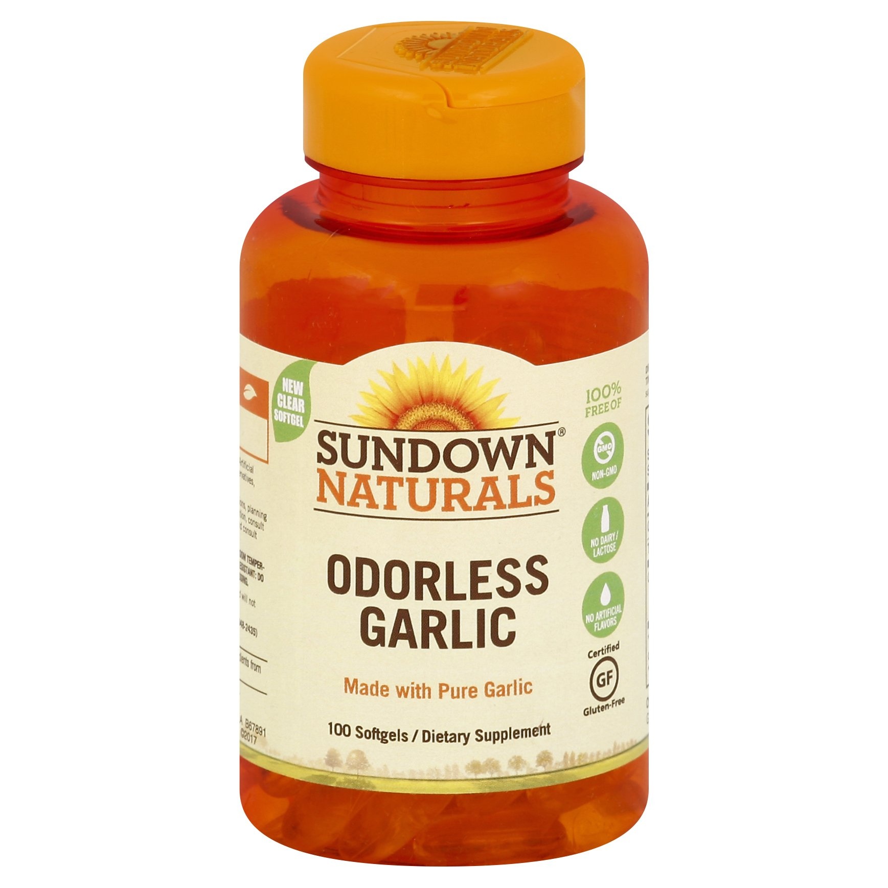 slide 1 of 2, Sundown Naturals Odorless Garlic, 100 ct